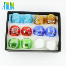 New Design Pure Color Lampwork Glass Rings Made by Hand12pcs/box , MC1008